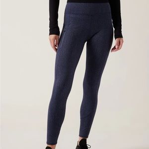 NWT Rainer Textured Tight Blue Heathered Size Small